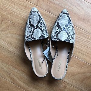 Snakeskin mules